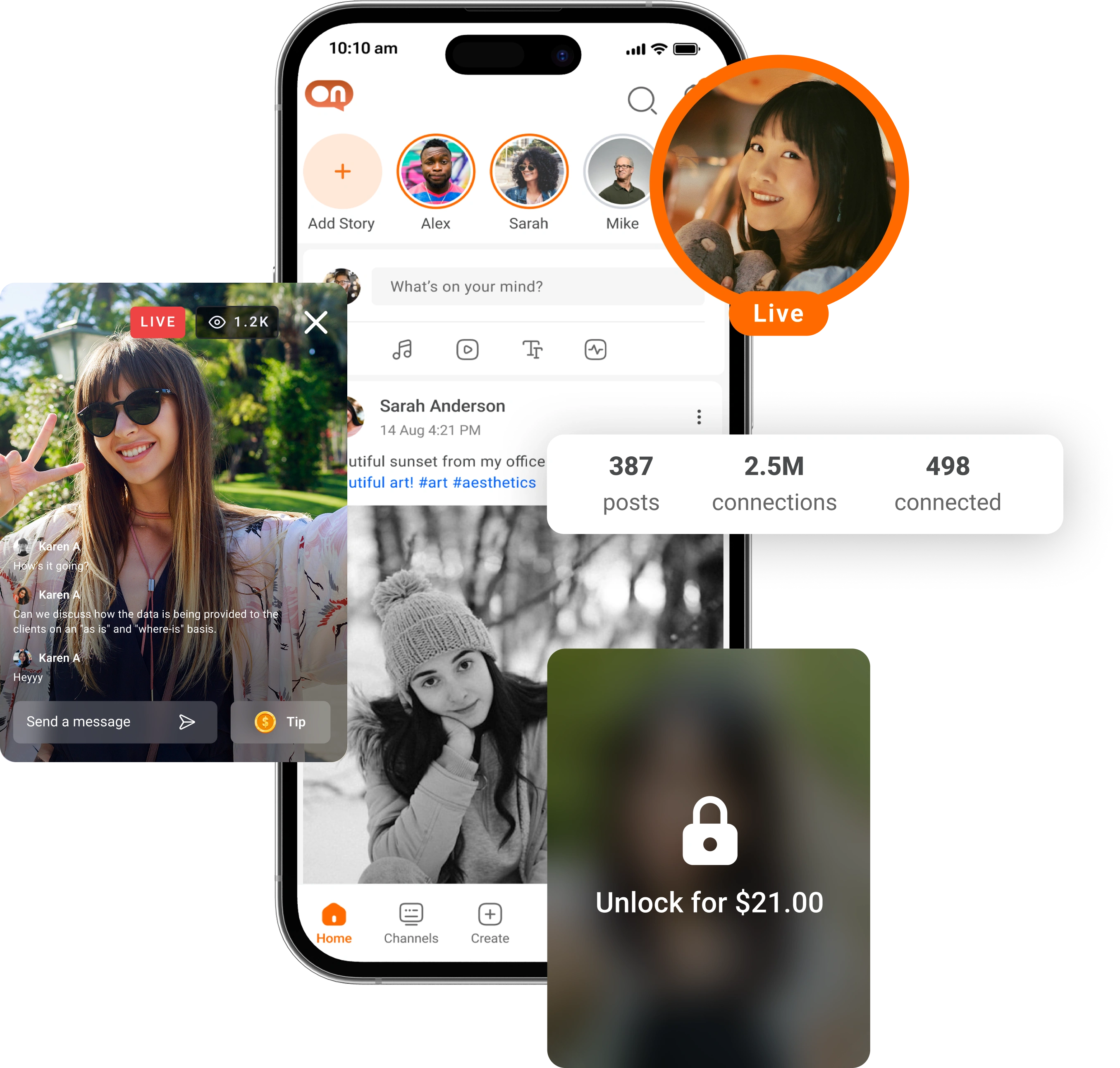 EarnOn app for content creator earnings.