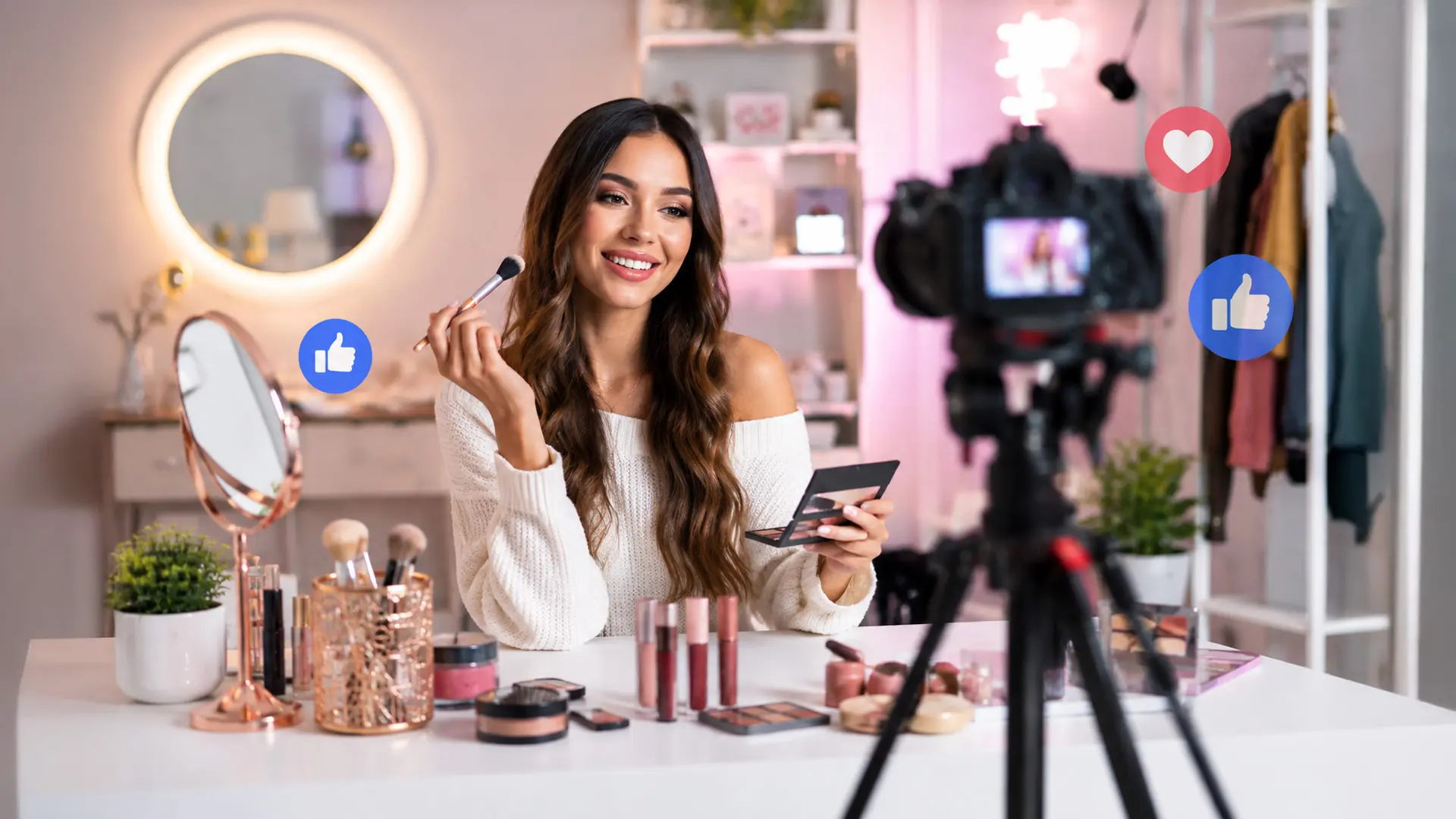 Beauty influencers connecting with fans and monetizing content on EarnOn